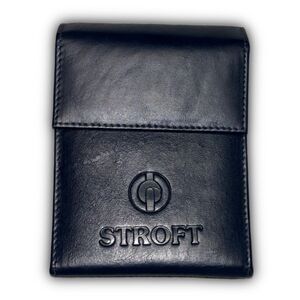 Stroft navy blue leather wallet